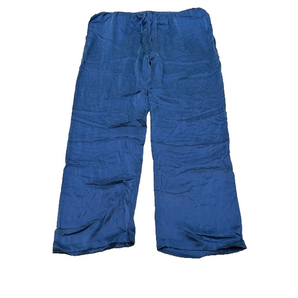 Eberjey Womens Pajama Pants Elastic Waist Loose Fit Pockets Navy Blue Size M - Picture 1 of 6